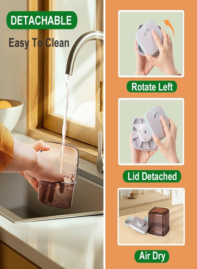 Ankou Airtight Formula Container-1000ml/400g Formula Dispenser with Lids, BPA-Free Food Storage Containers, One Button Handy Milk Powder Dispenser with Scoop and Scraper, Dark Brown - Image 5